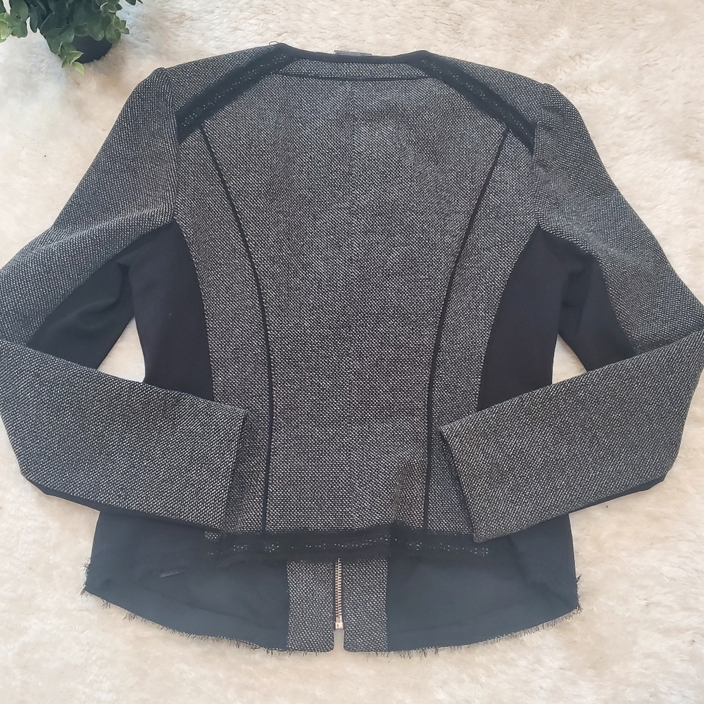 White House Black Market Gray and Black Jacket - Picture 6 of 8